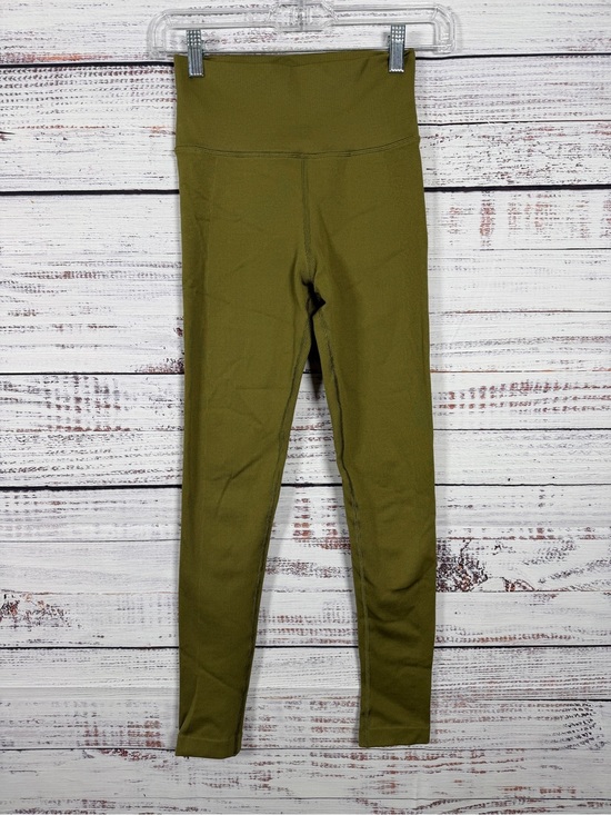 Athleta Pants - Athleta Olive Green Ribbed High Rise Leggings XS Compressive‎ Feel Workout